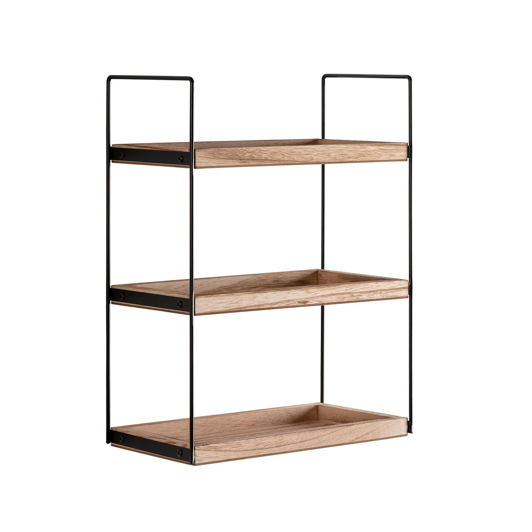 VS VENTA-STOCK Étagère Ero à 3 niveaux, bois de paulownia