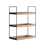 VS VENTA-STOCK Étagère Ero à 3 niveaux, bois de paulownia