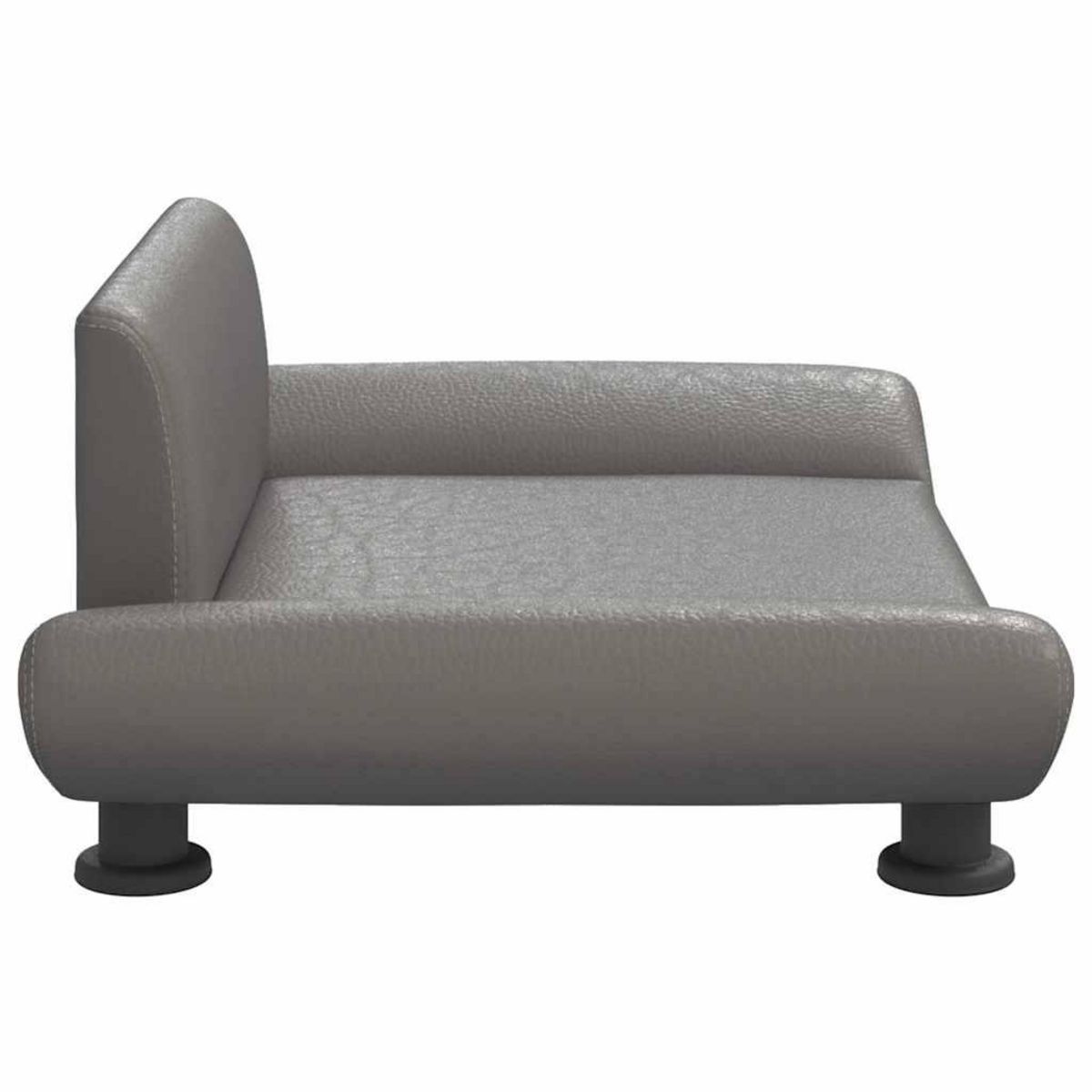 VIDAXL Lit pour chien gris 70x45x28 cm similicuir