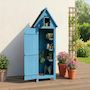 Voir la diapositive 2 : Habitat et Jardin Armoire de jardin  Cabanon  - 77 x 54.5 x 179 cm - Bleu ciel