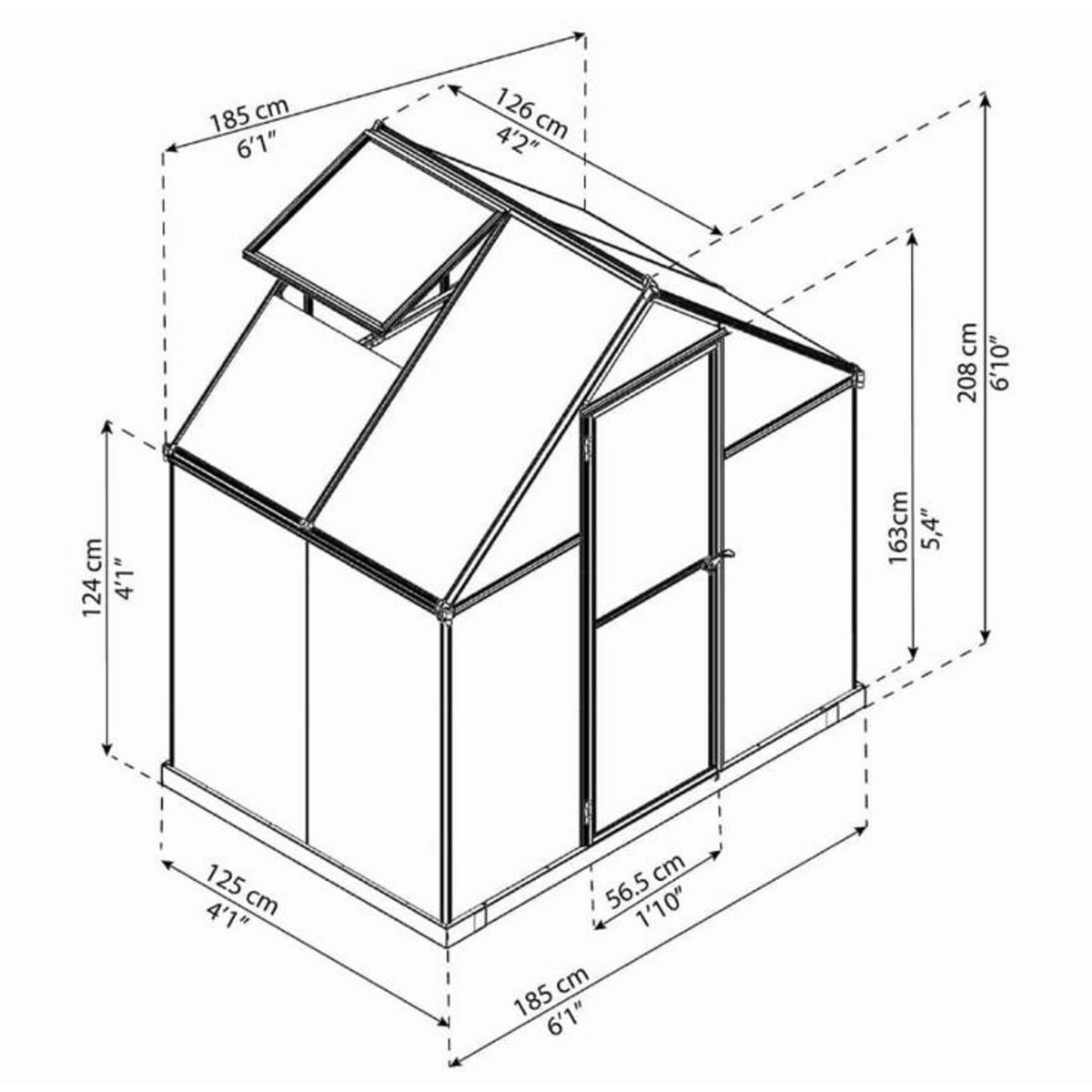 Palram Serre de jardin 2.3m² vert - 701637