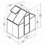 Voir la diapositive 2 : Palram Serre de jardin 2.3m² vert - 701637