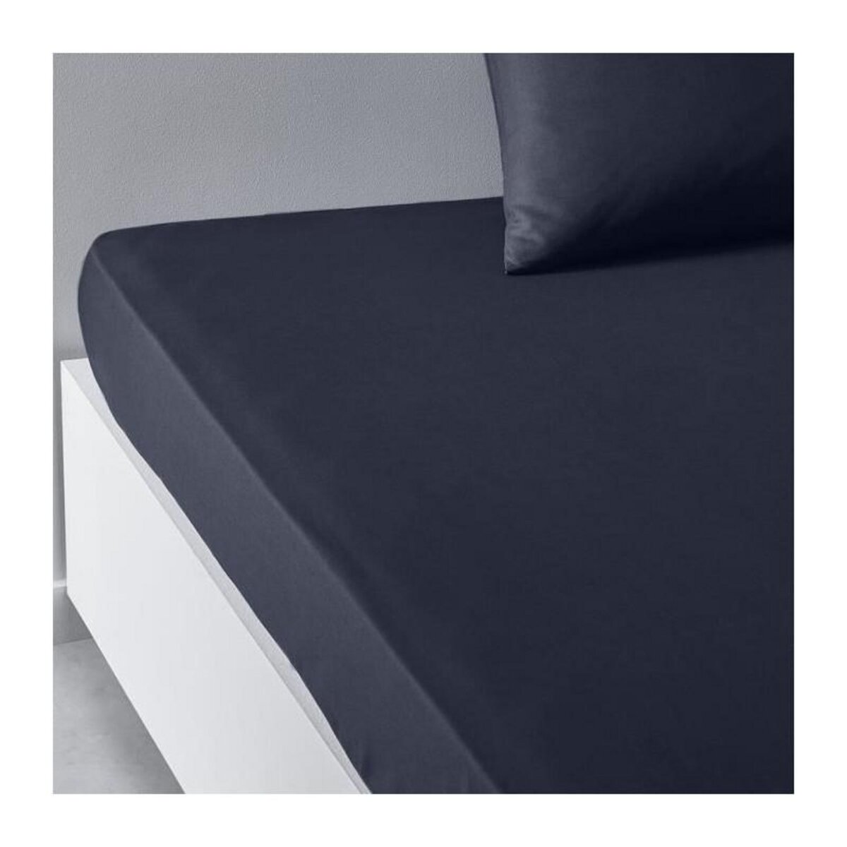 Today Drap housse TODAY Essential - 140 x 190 cm - 2 personnes - 100% Coton uni - Navy