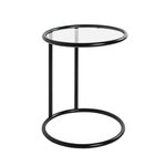 Paris Prix Table d'Appoint Verre  Blaise  55cm Noir