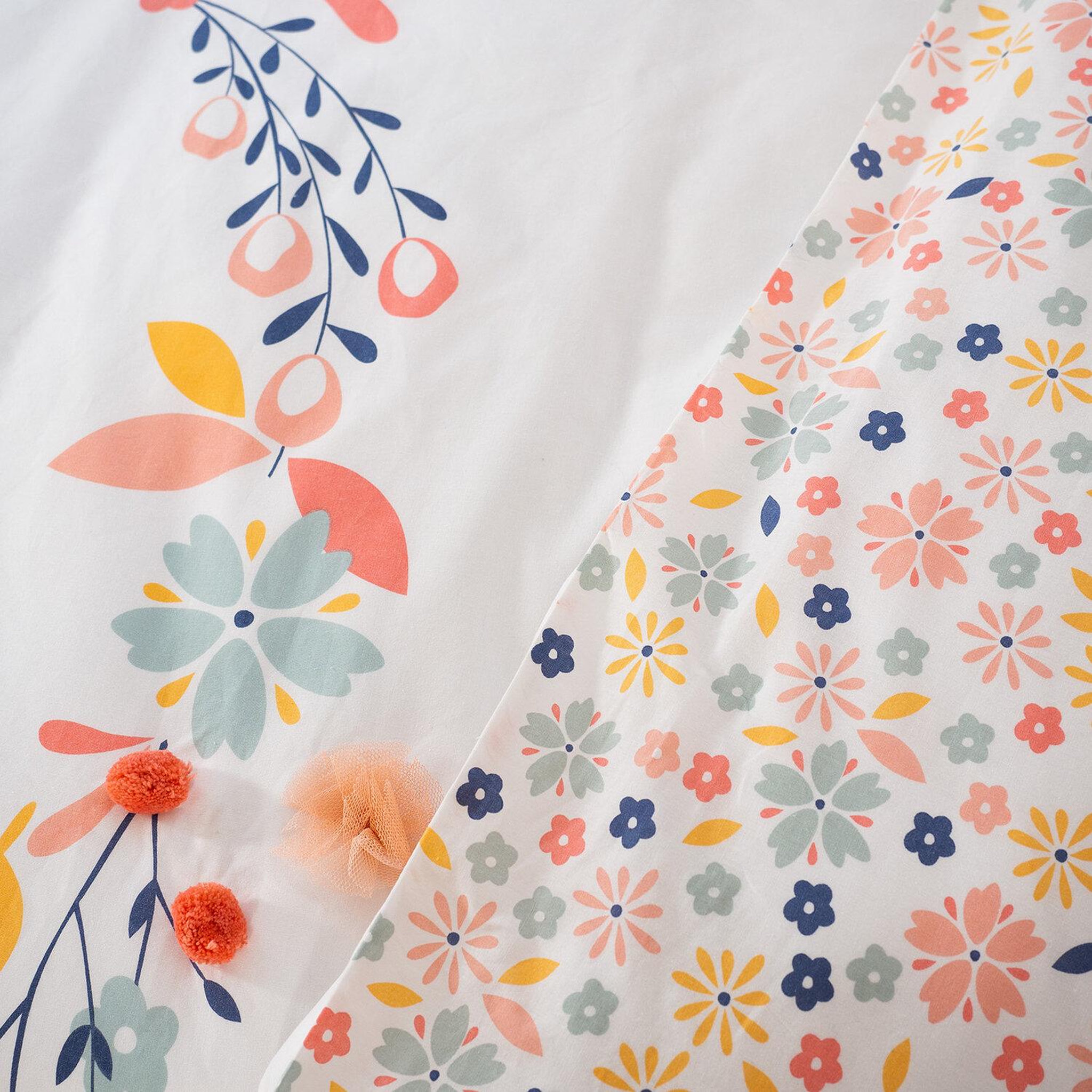 Voir la diapositive 3 : Home collection Parure de couette 2pcs 140x200cm coton hello