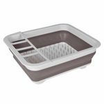 Paris Prix Égouttoir à Vaisselle  Rétractable  36cm Taupe