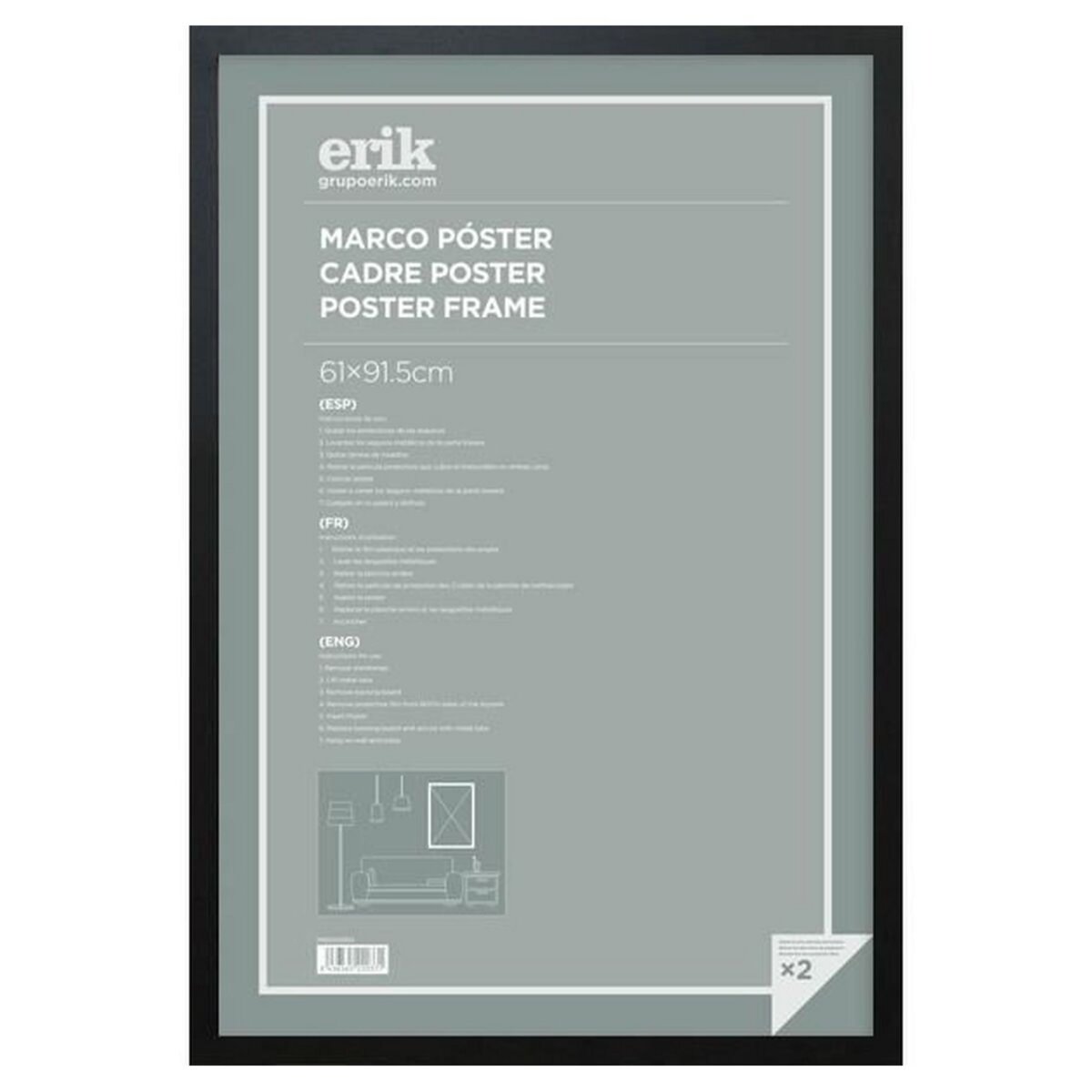 Cadre Maxi Poster - Eton Black - Noir - 61x91.5cm : ShopForGeek