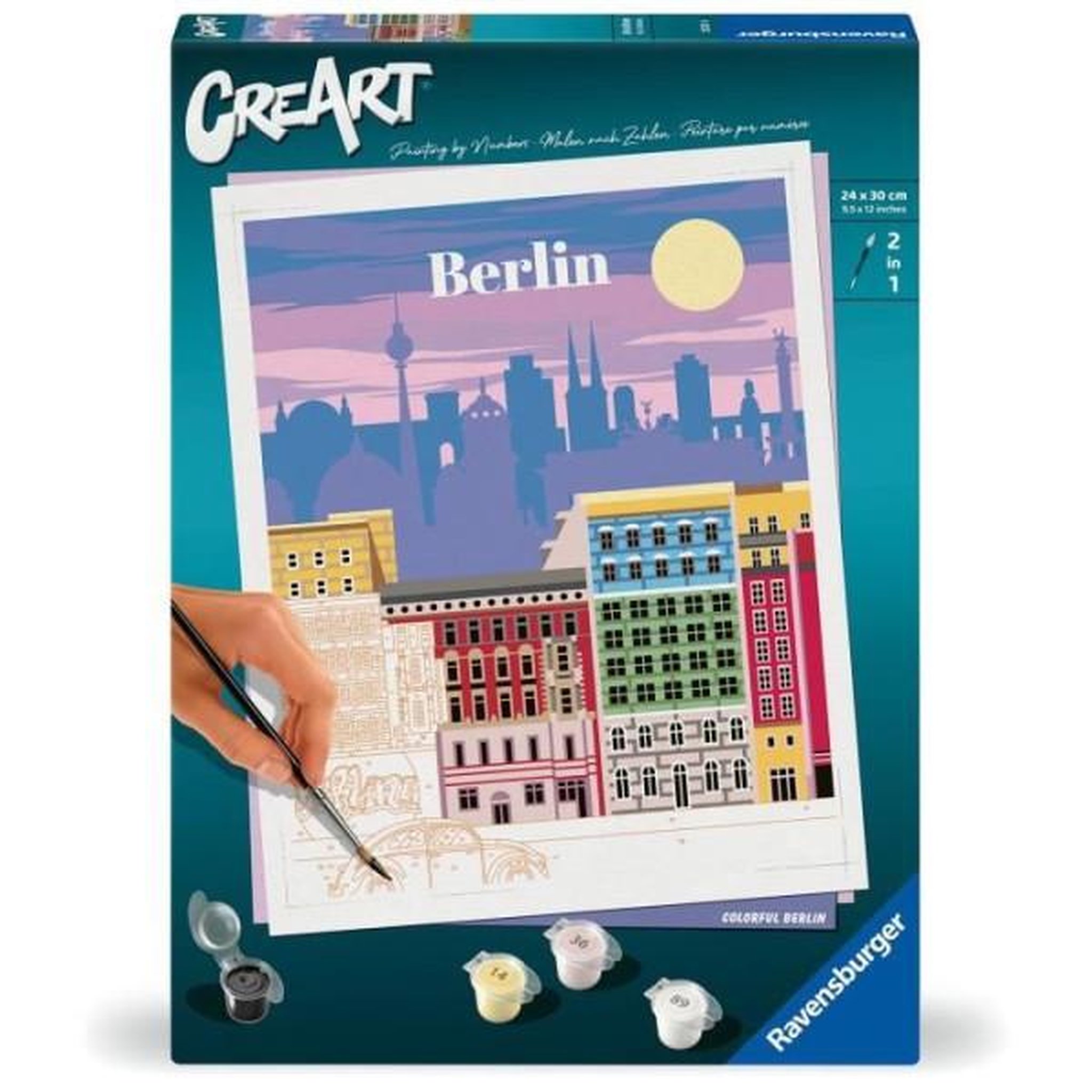 RAVENSBURGER CreArt 24x30 cm Berlin, Adulte, Peinture par numéros, 25521, Ravensburger