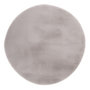 Voir la diapositive 1 : Paris Prix Tapis Uni Rond Doux à Poils Longs  Rabbit  Argent