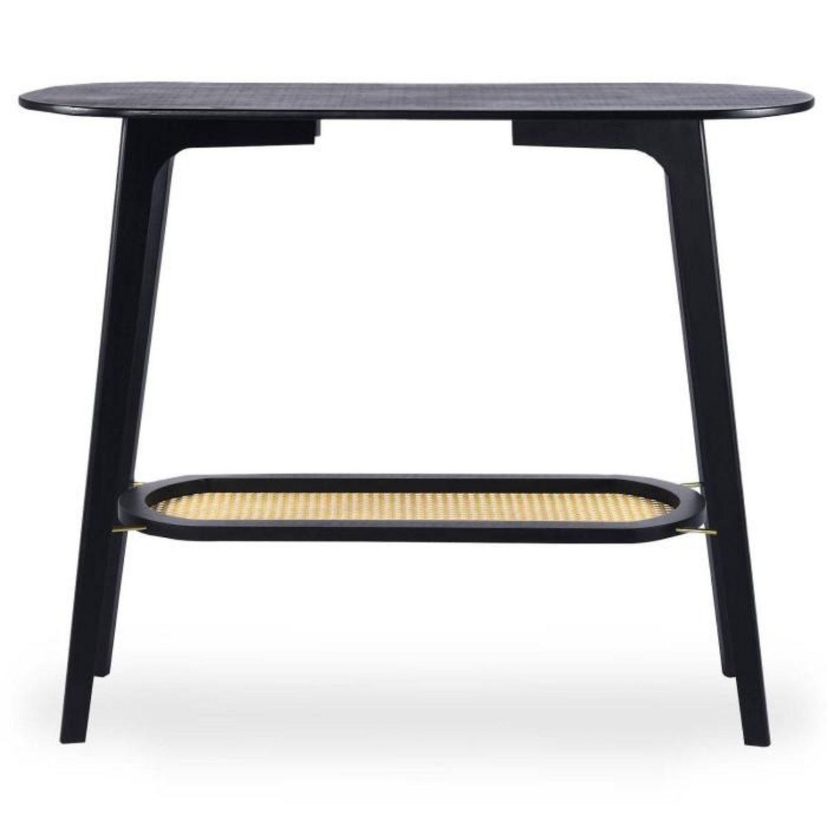Paris Prix Console Design Avec Cannage  Coralie  100cm Noir