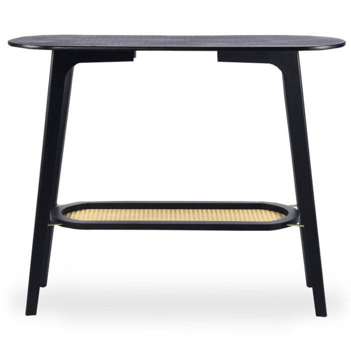 Paris Prix Console Design Avec Cannage  Coralie  100cm Noir