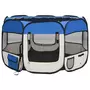 VIDAXL Parc pliable pour chien avec sac de transport Bleu 110x110x58cm