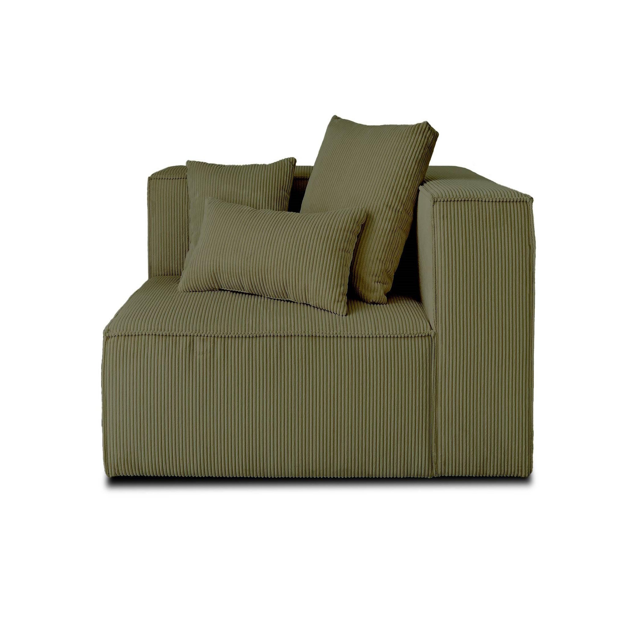 Voir la diapositive 5 : LISA DESIGN Colombine - module d'assise droit - en velours côtelé