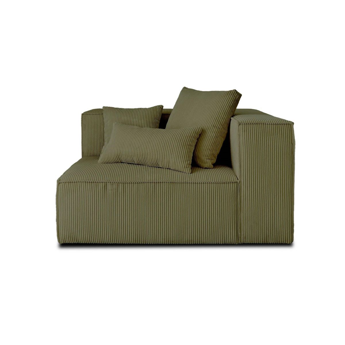 LISA DESIGN Colombine - module d'assise droit - en velours côtelé