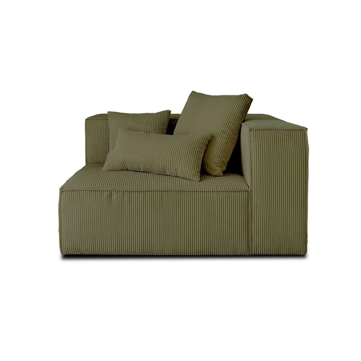 LISA DESIGN Colombine - module d'assise droit - en velours côtelé