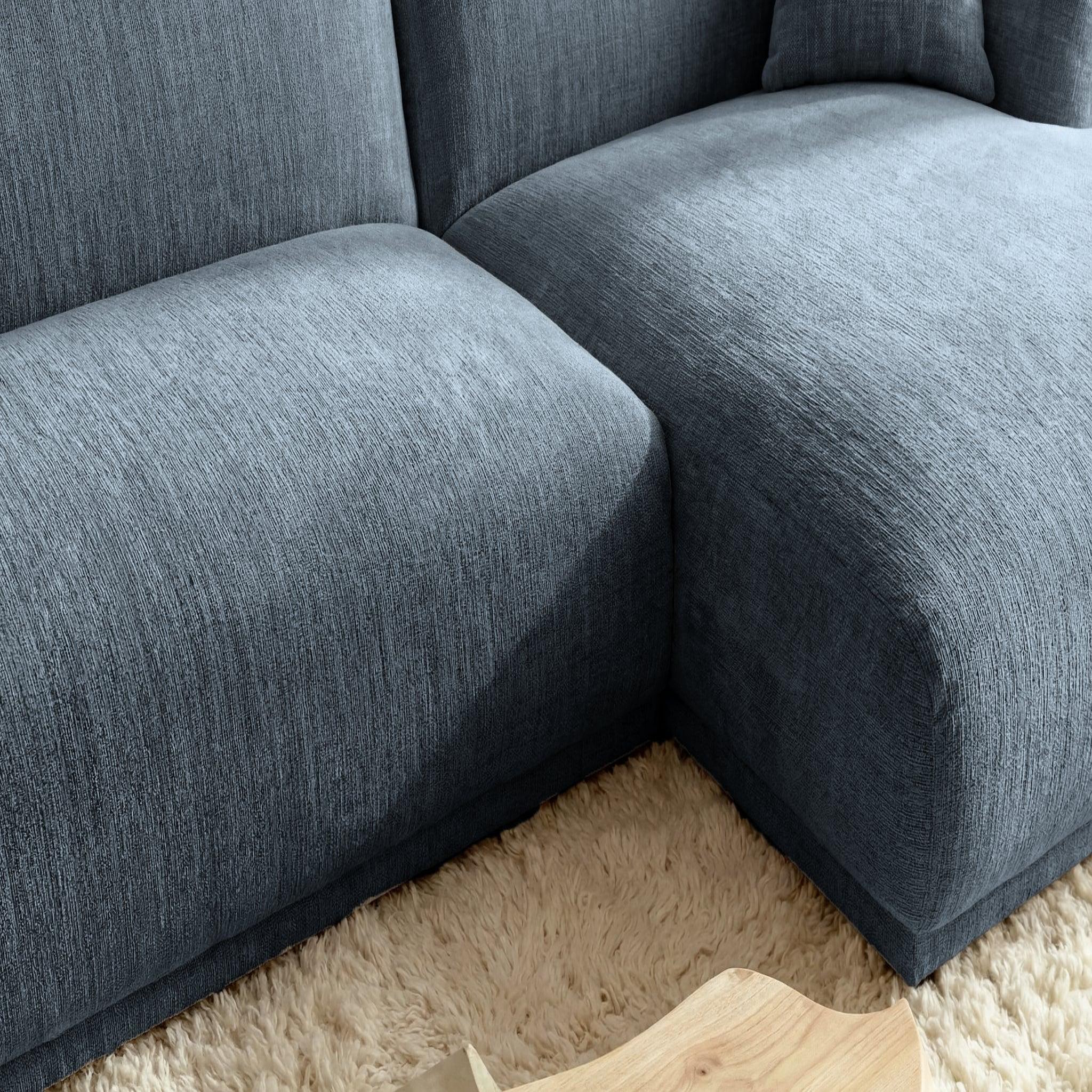 Voir la diapositive 5 : CASANOVA PARIS Rosalie - canapé d'angle tissu chenille