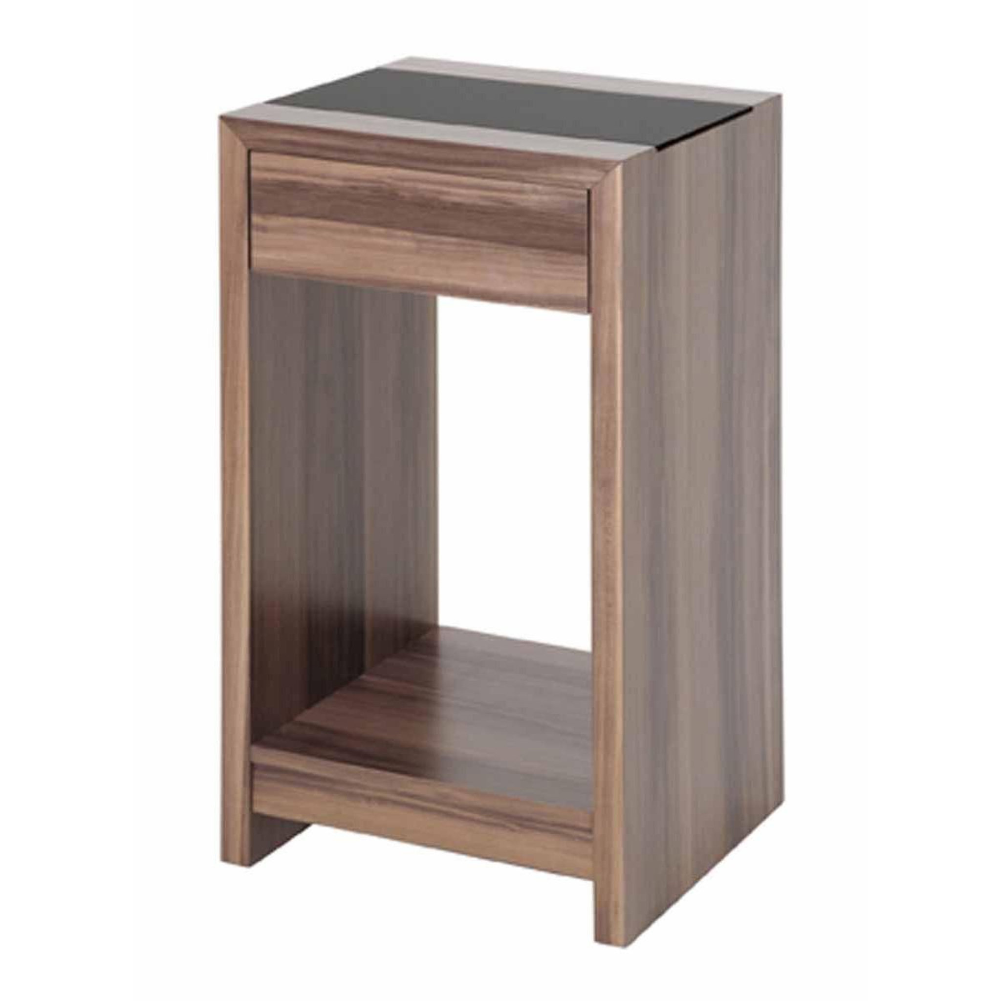 Paris Prix Console design 1 tiroir  noyer  74cm naturel