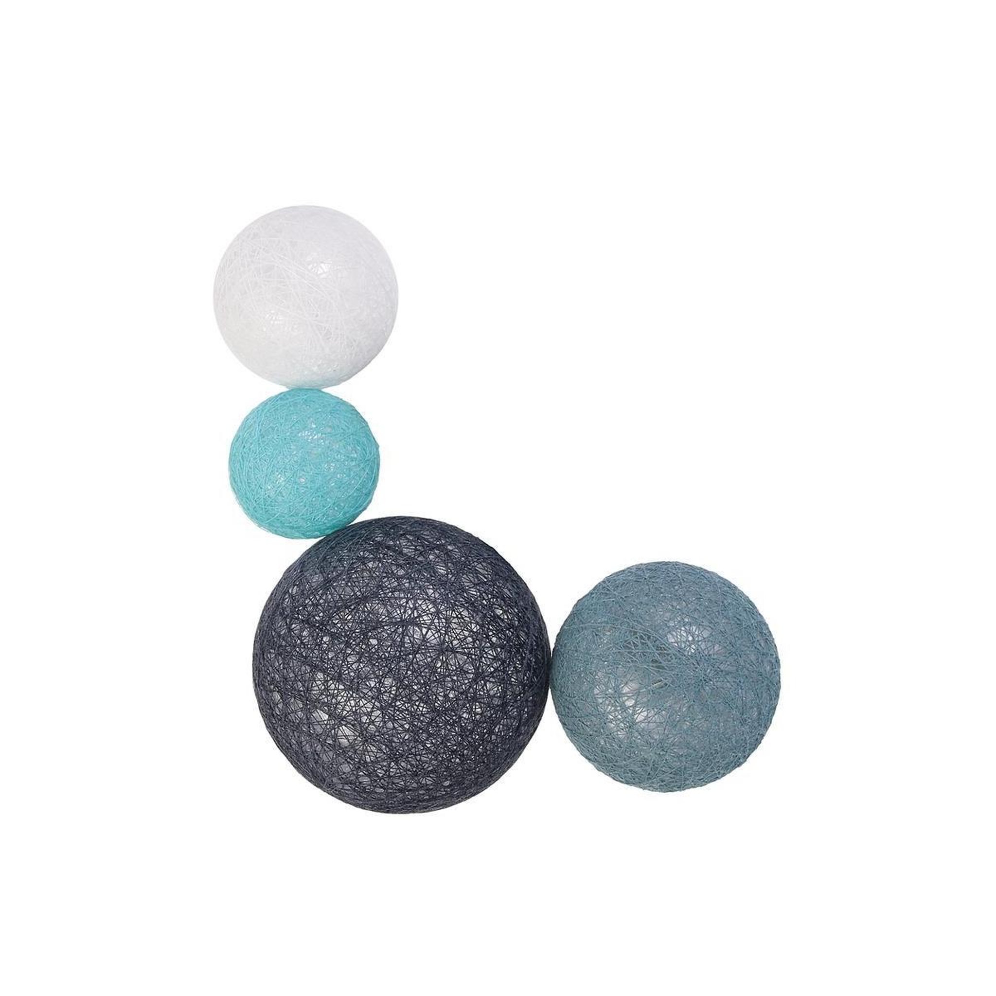 Voir la diapositive 2 : The Home Deco Factory Guirlande boules 10 led  multi taille  192cm bleu