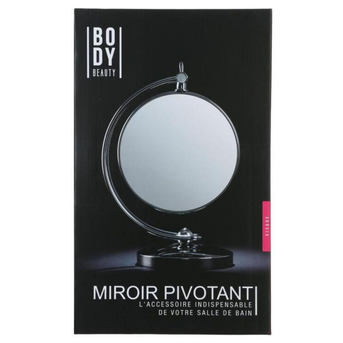 Body beauty Miroir à Poser Pivotant  Double Face  Argent