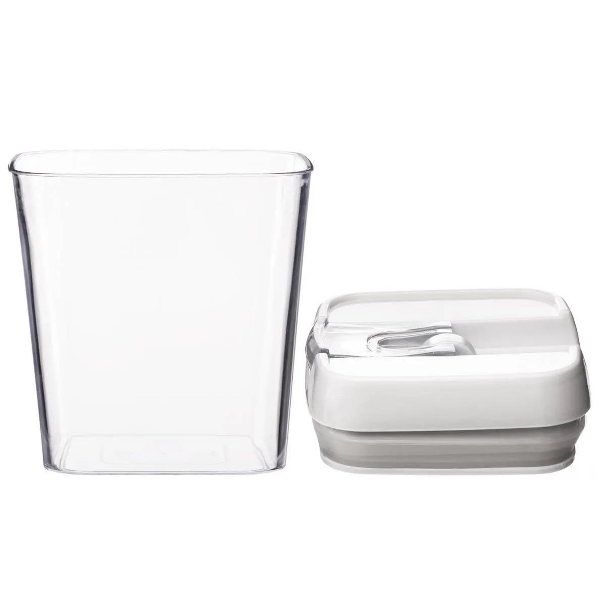Voir la diapositive 2 : FIVE Bocal en plastique carré  oslo  500ml transparent