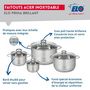 Voir la diapositive 3 : ELO Ensemble de 3 Poêles de cuisson 24, 28 et 32 cm et 4 faitouts 12, 14, 20 et 24 cm Elo Prima Brillant
