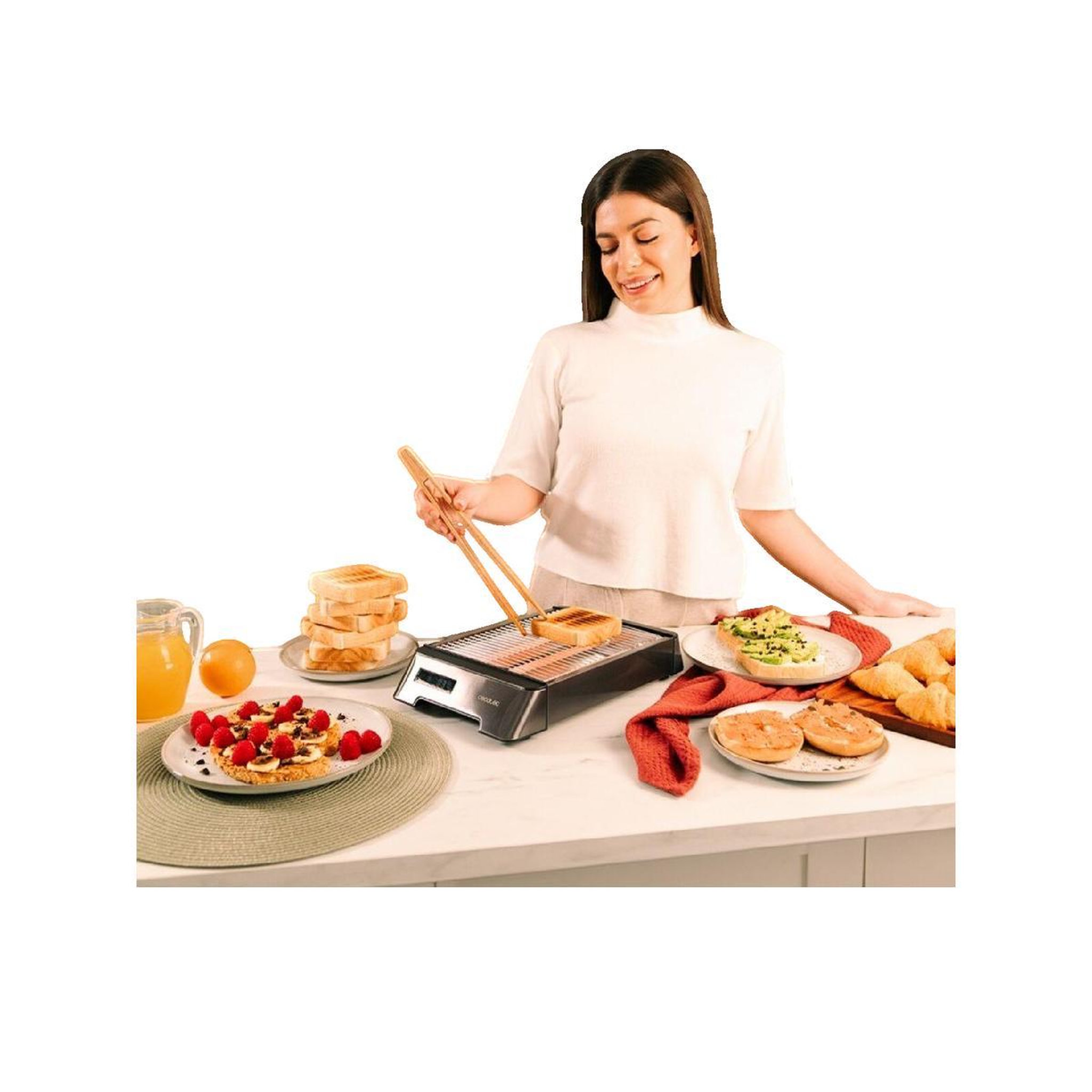 Voir la diapositive 2 : CECOTEC Grille-pain Cecotec Niceslice Touch Acier inoxydable