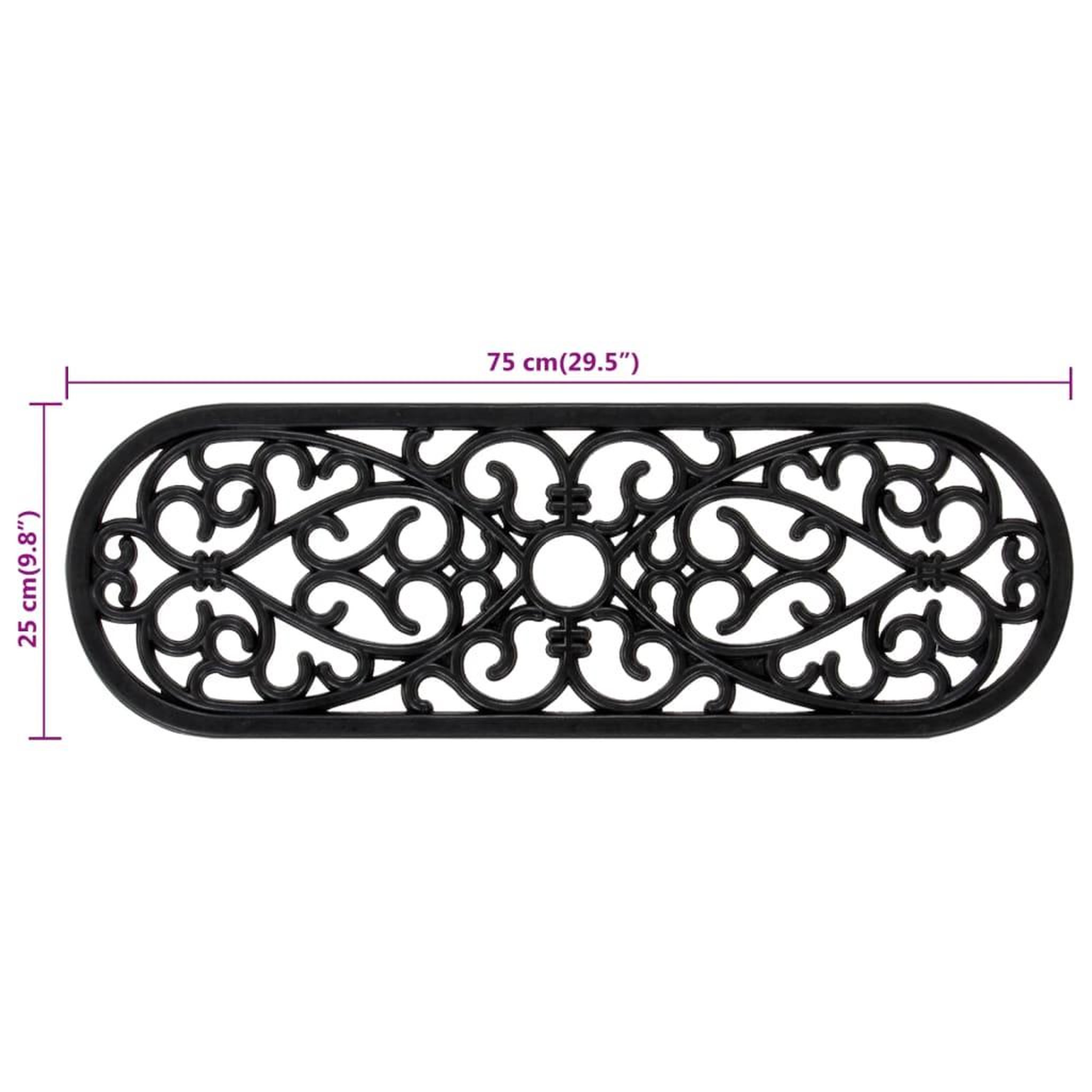 Voir la diapositive 6 : VIDAXL Marches d'escalier 5 pcs 25x75 cm caoutchouc