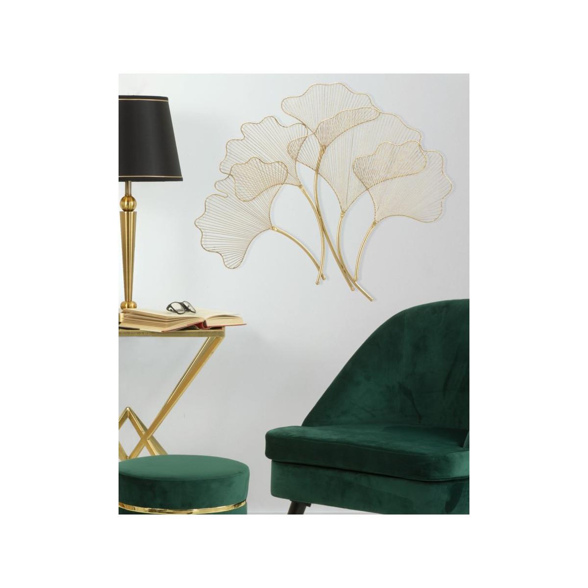 Voir la diapositive 5 : Paris Prix Décoration murale en métal  glamour  79cm or