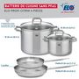 Voir la diapositive 2 : ELO Set de 2 Poêles de cuisson 24 et 28 cm et 2 faitouts 20 et 26 cm Elo Profi Citrin