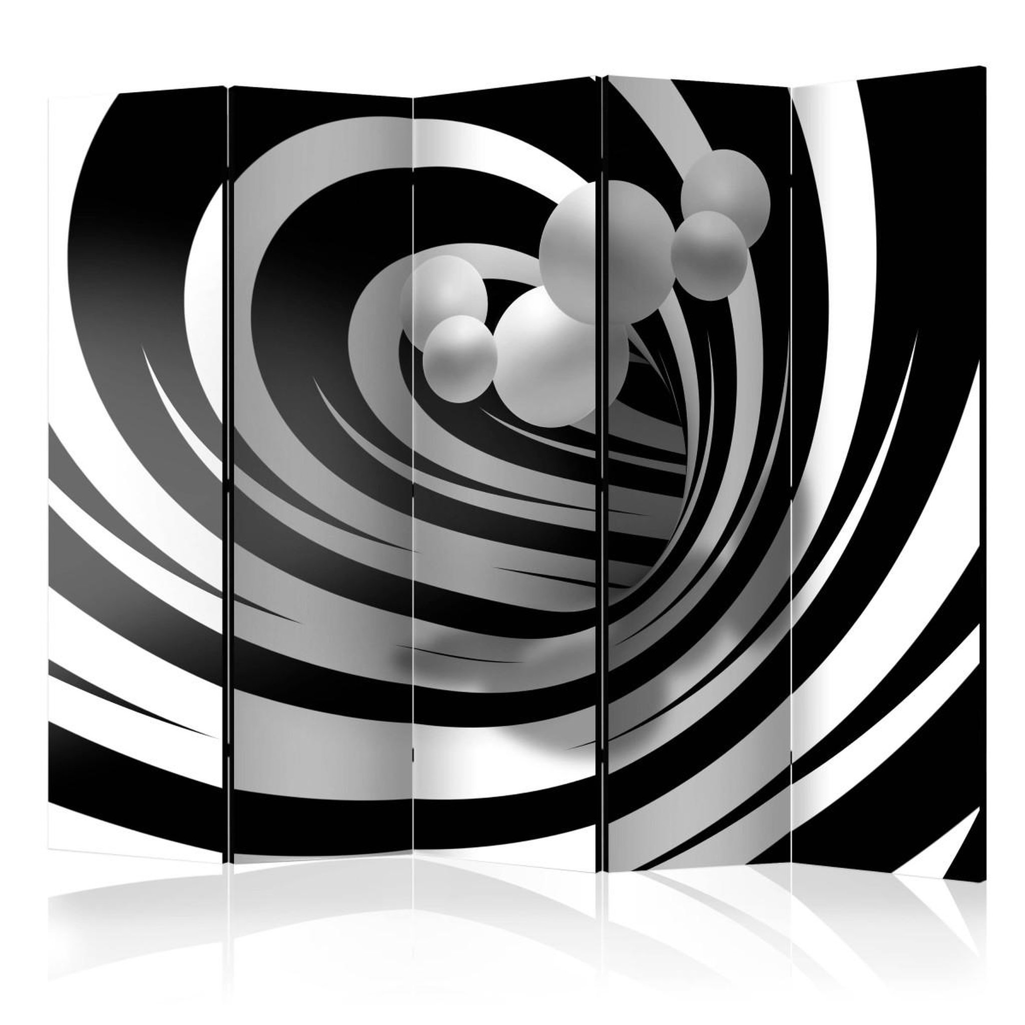 Paris Prix Paravent 5 volets  twisted in black & white  172x225cm