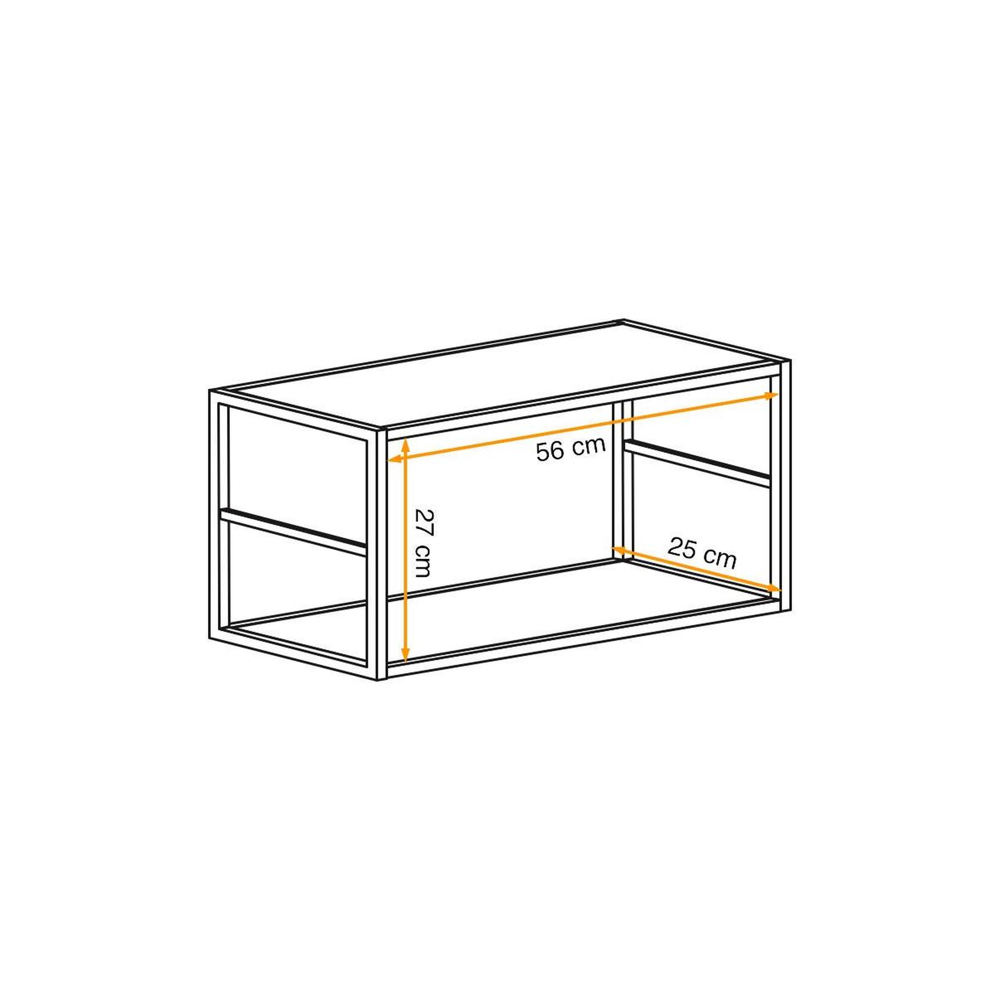 Voir la diapositive 3 : Paris Prix Étagère 1 case design  switch rm  60cm noir