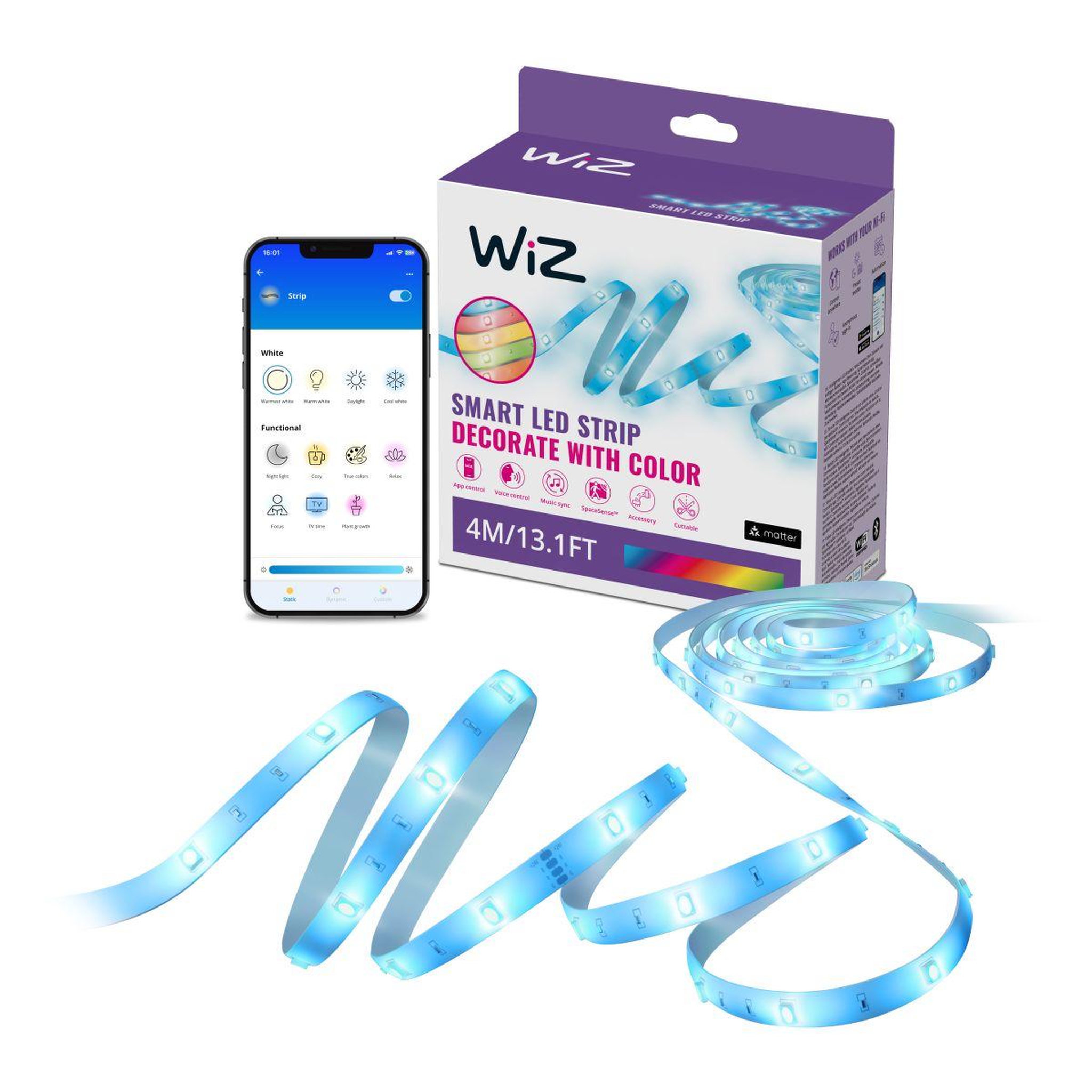 WIZ Bandeau LED RGB Couleur 4m