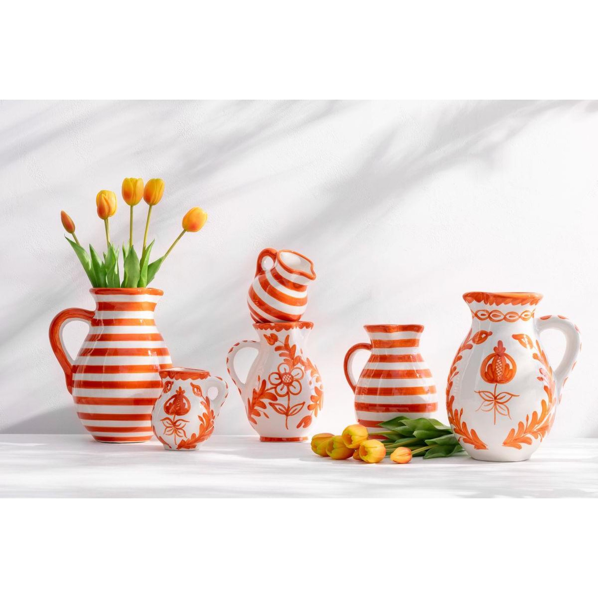 Voir la diapositive 3 : J-LINE Pichet en céramique  granada  1,6l orange