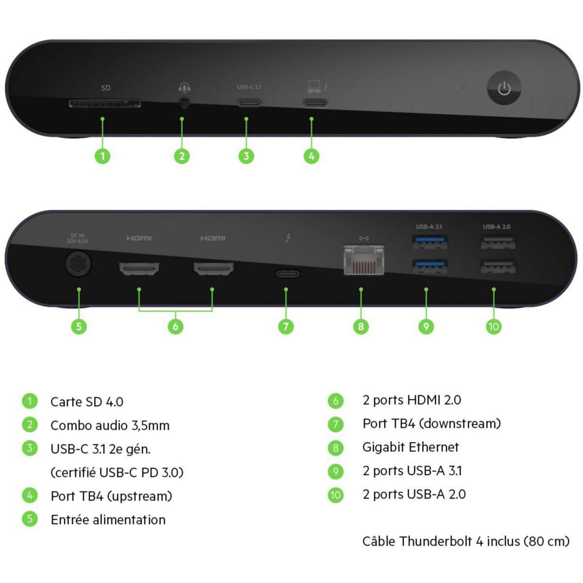 Belkin Station d'accueil THUNDERBOLT 4 PRO DOCK