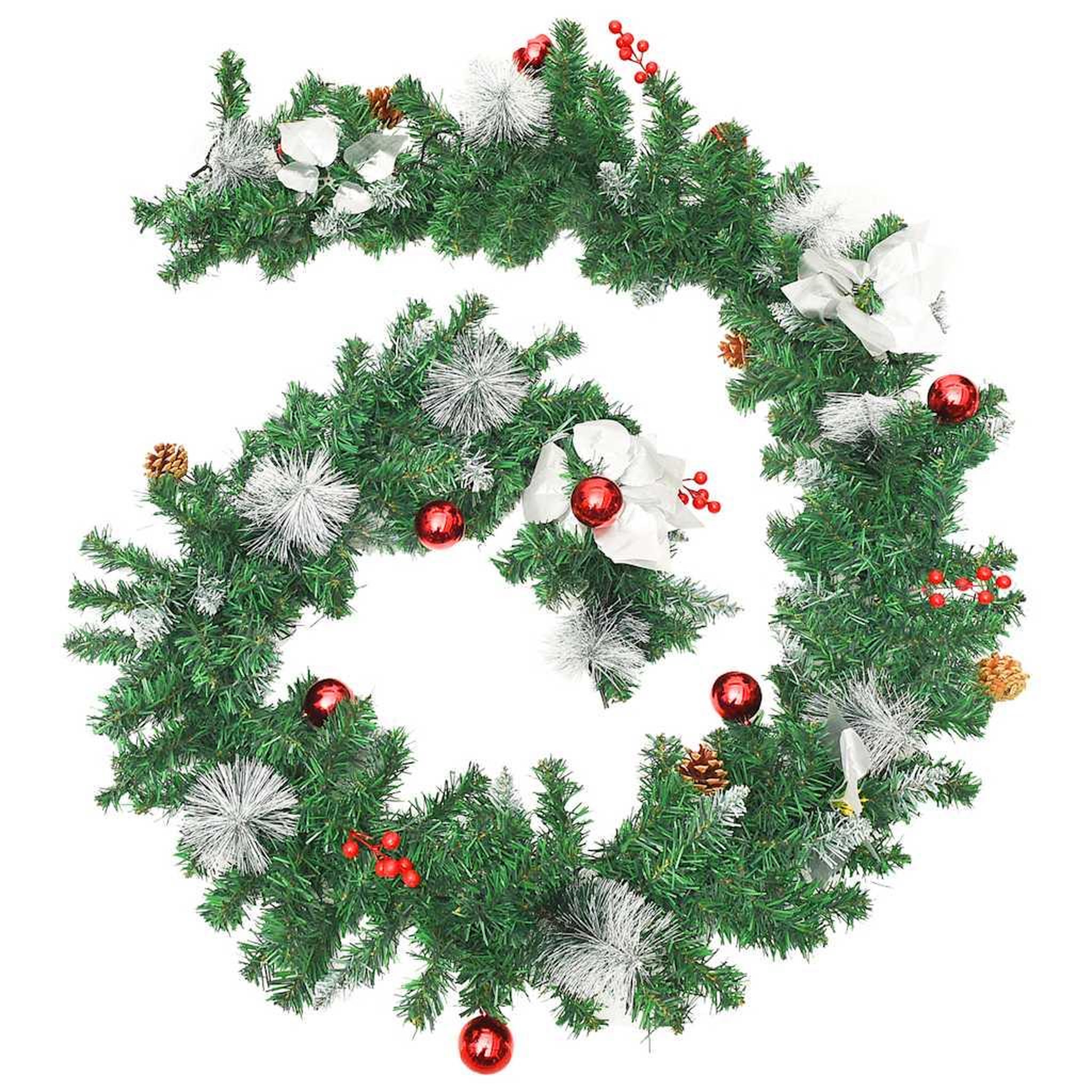 Voir la diapositive 4 : VIDAXL Guirlande de Noël avec lumieres LED Vert 2,7 m PVC