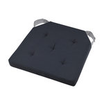 STOF Lot de 4 galettes de chaise Duo velcro 38x38 Anthracite souris