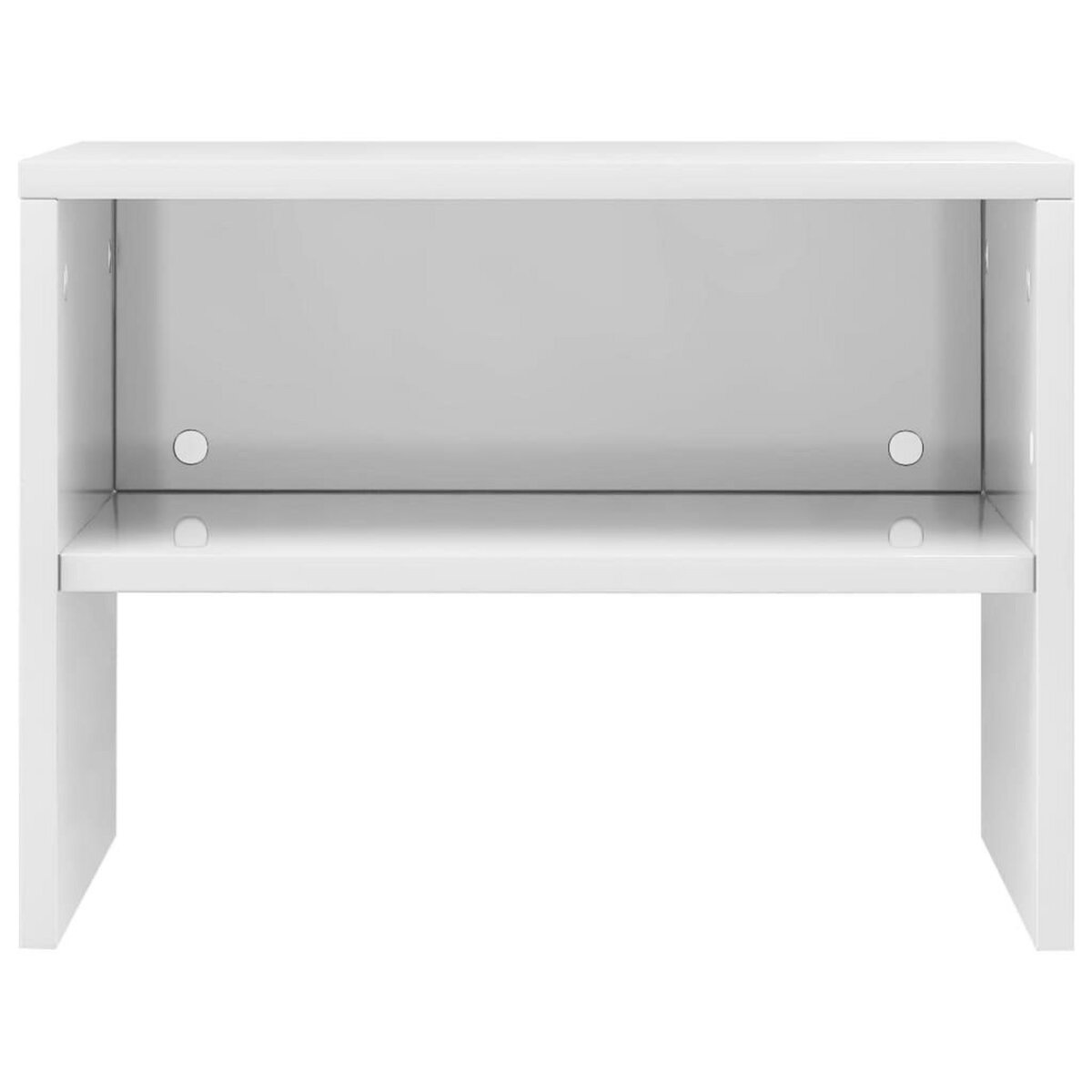 VIDAXL Tables de chevet 2pcs Blanc brillant 40x30x30cm Bois ingenierie