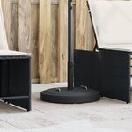 VIDAXL Base de parasol avec poignees pour mats Ø38 / 48 mm 25 kg rond