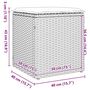 Voir la diapositive 6 : VIDAXL Tabourets jardin coussins lot de 2 gris 40x40x43 cm poly rotin