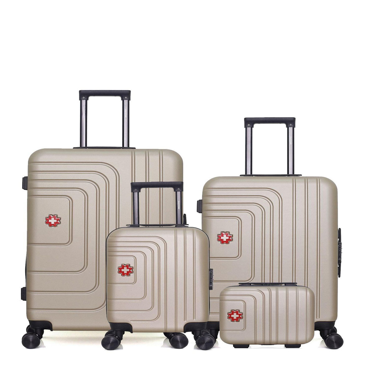 SWISS KOPPER SWISS KOPPER - Lot de 4 - Valises grand format, weekend, cabine XXS et vanity RUTI