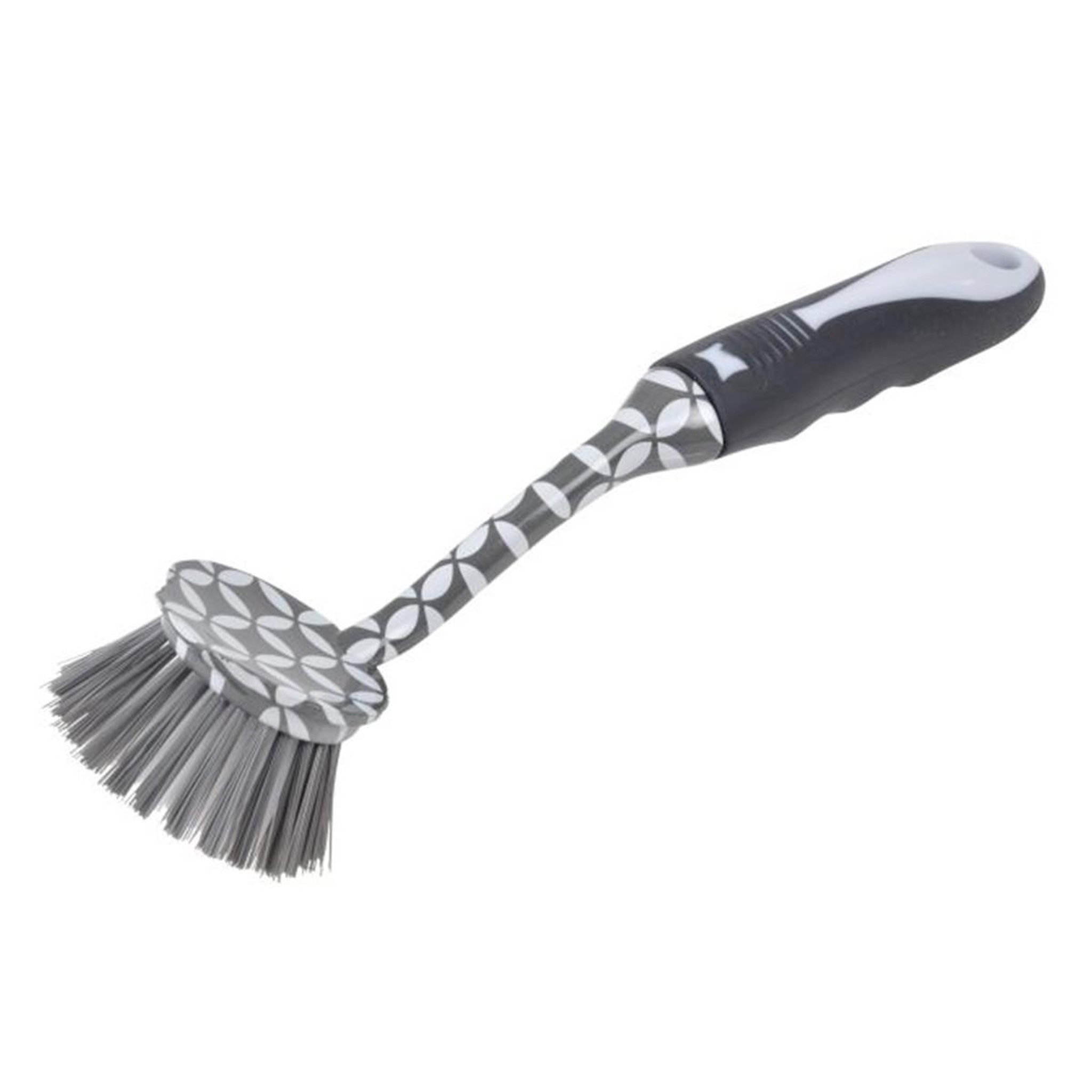 HOMEA Brosse vaisselle  geoflower  27cm gris