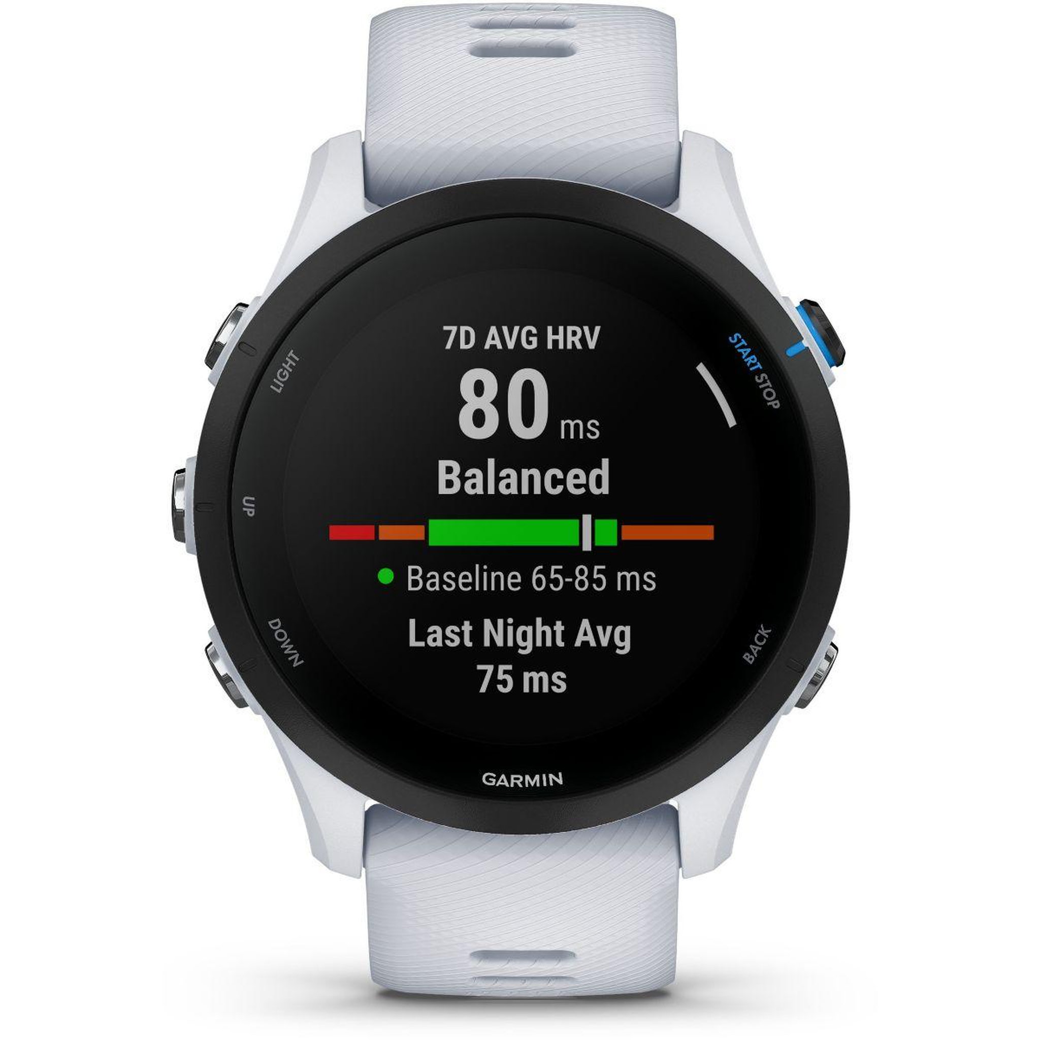 Voir la diapositive 5 : GARMIN Montre sport Forerunner 255 Music Whiitestone