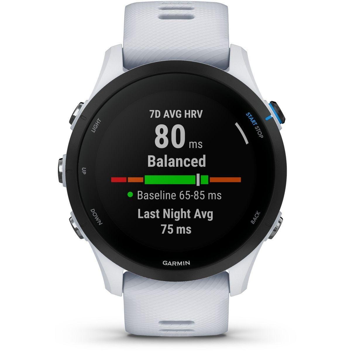 GARMIN Montre sport Forerunner 255 Music Whiitestone