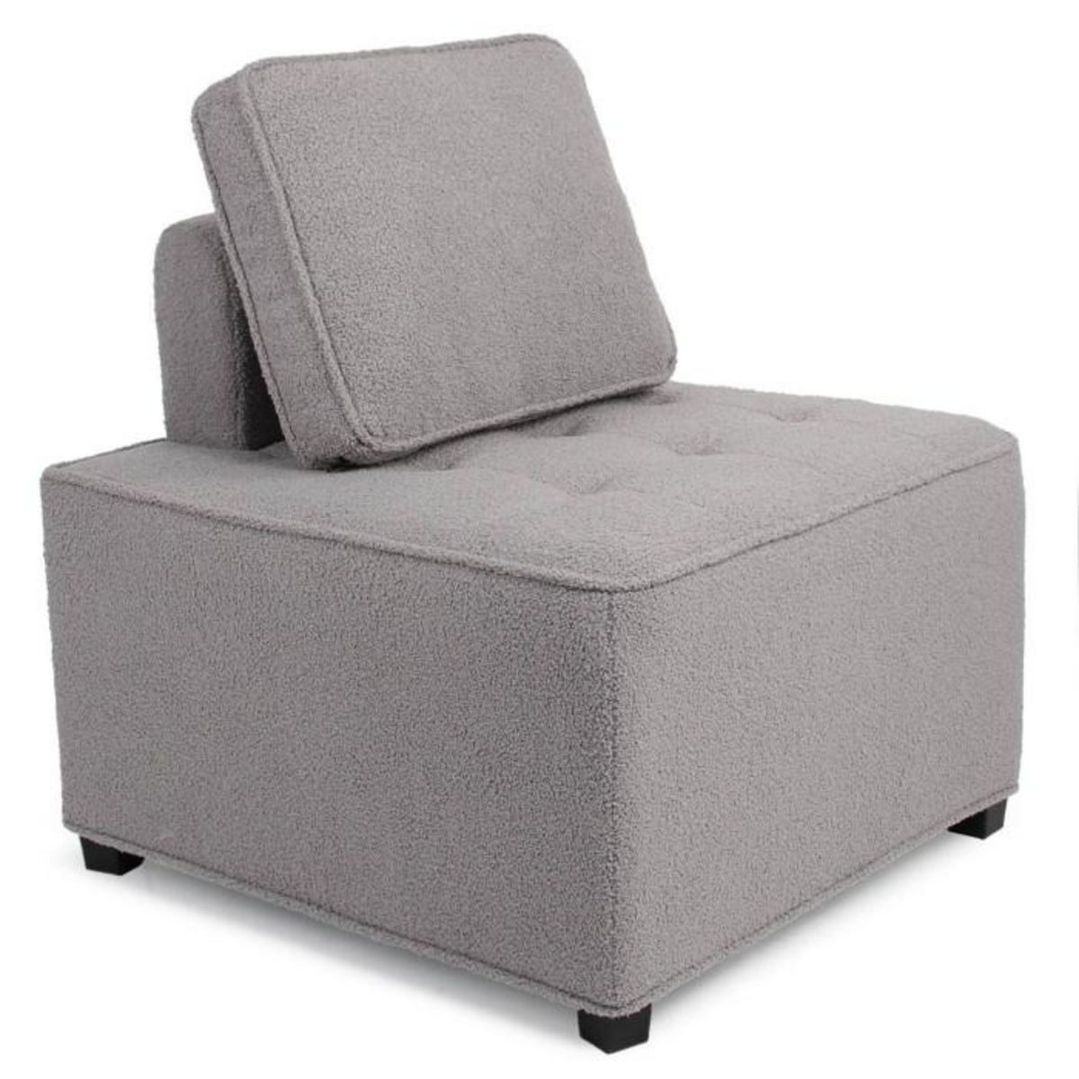 Paris Prix Module Fauteuil  Bouclette  82cm Gris