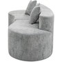 Voir la diapositive 4 : Habitat et Jardin Canapé virgule en tissu texturé  Avola  - 3 places - Gris