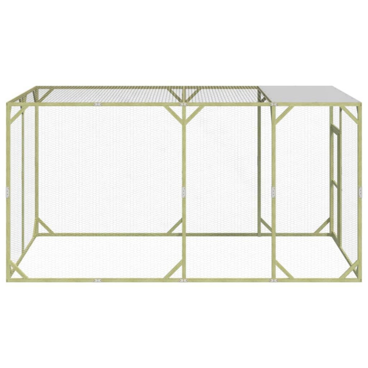 VIDAXL Poulailler 200x400x200 cm Bois de pin massif impregne