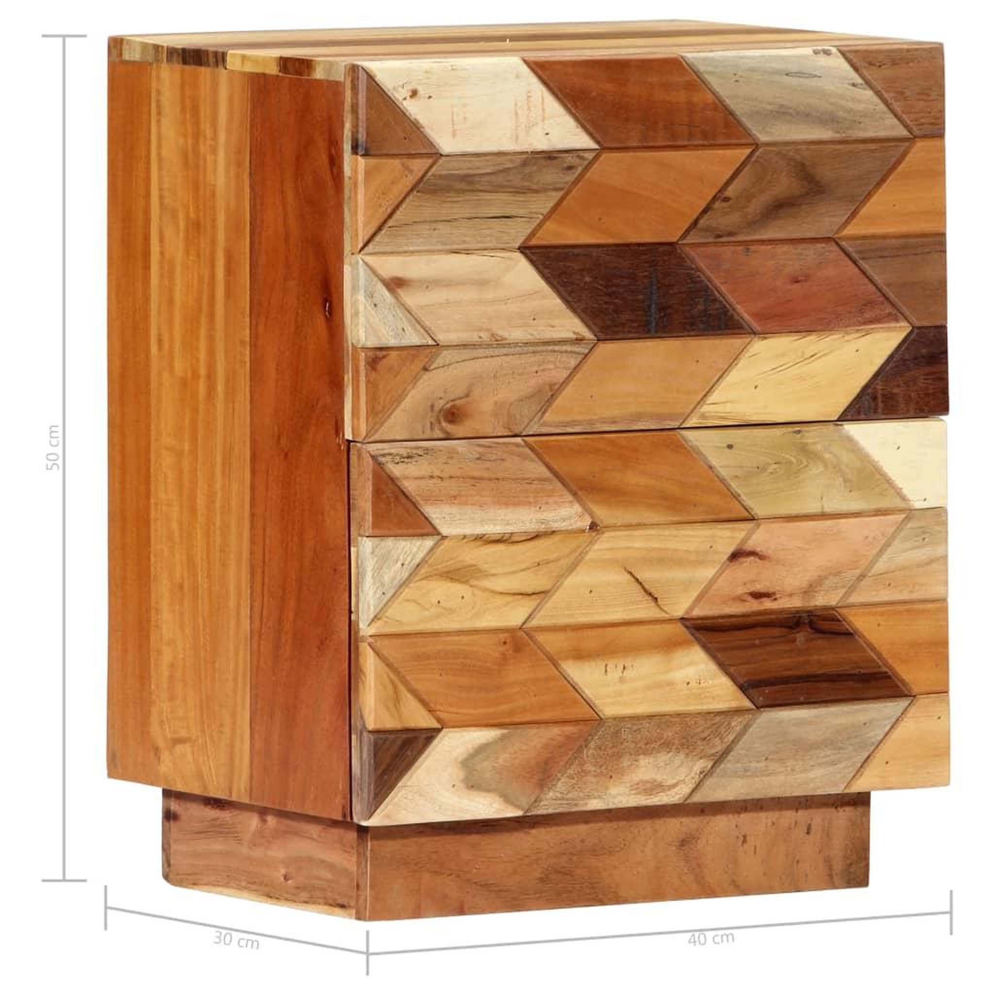 Voir la diapositive 6 : VIDAXL Table de chevet 40 x 30 x 50 cm bois de recuperation massif