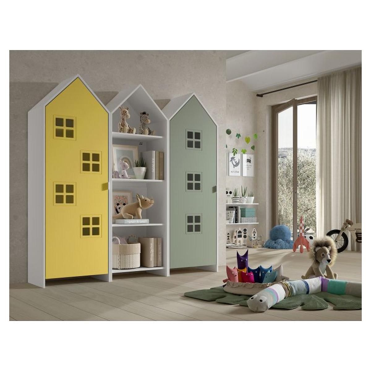 Vipack Combinaison D'armoires 3 Pièces Casami Bruges jaune vert