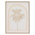 ATMOSPHERA Toile Déco 3D Palmier  Meryl  45x60cm Blanc