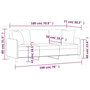 Voir la diapositive 6 : VIDAXL Canape 3 places avec oreillers gris clair 180 cm tissu